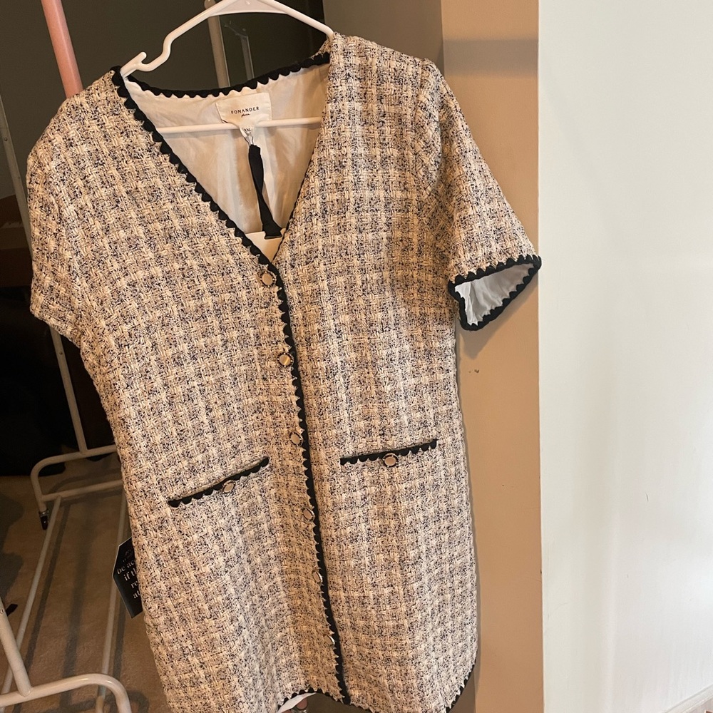 Tuckernuck Chic Tweed Short Sleeve Dress